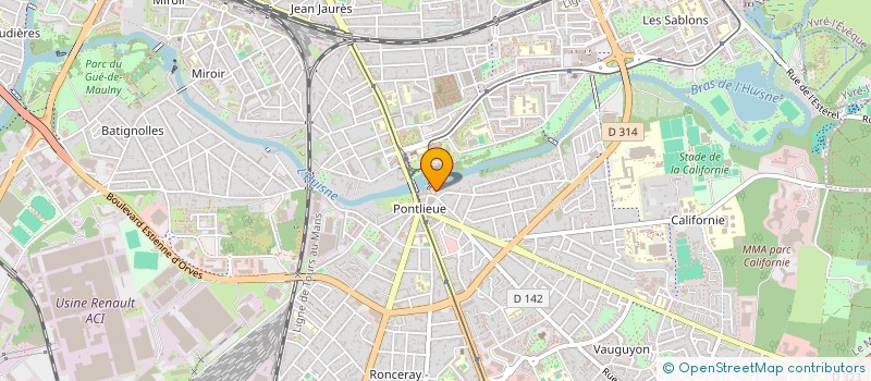 localisation de l'entreprise PRATICIENS EN FRANCE  LE MANS