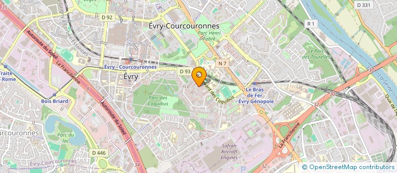 localisation de l'entreprise PRATIQUE LOISIRS COMMUNS 91 ( PLC 91)  EVRY-COURCOURONNES