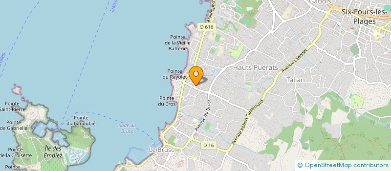 localisation de l'entreprise PRATIQUES ARTISTIQUES SCIENTIFIQUES PACA à SIX-FOURS-LES-PLAGES