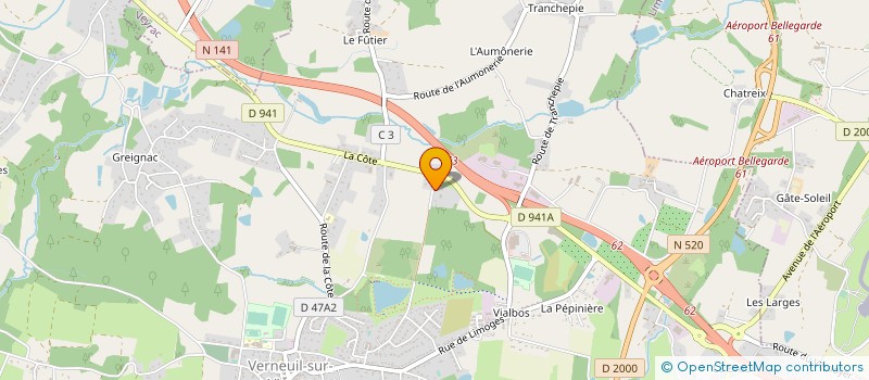 localisation de l'entreprise PRATIVITAL  VERNEUIL-SUR-VIENNE