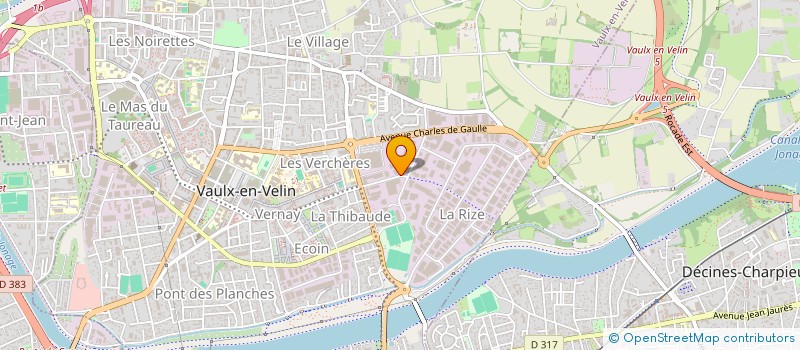 localisation de l'entreprise PRAUCOM à VAULX-EN-VELIN