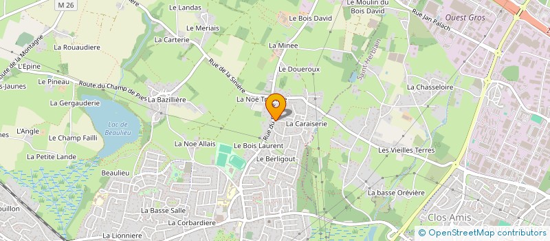 localisation de l'entreprise PRAUD ELEC à COUERON