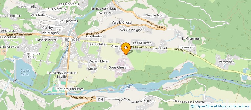 localisation de l'entreprise PRAWOOD à TANINGES