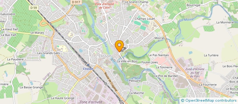 localisation de l'entreprise PRAXISIA  CLISSON