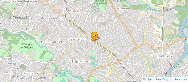 localisation de l'entreprise PRAXISS INTERVENTION ALARME à NANTES