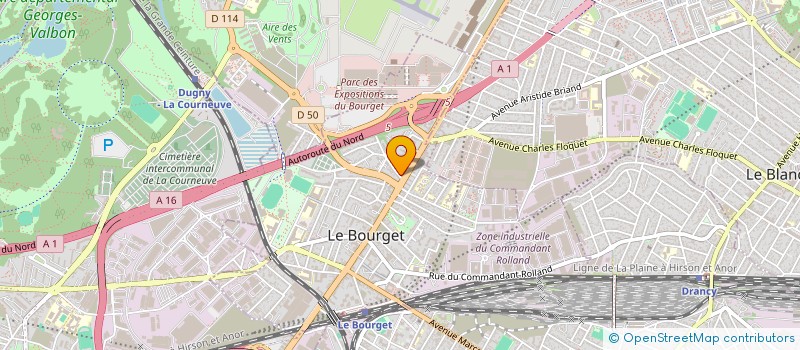 localisation de l'entreprise PRAXITEL à LE BOURGET