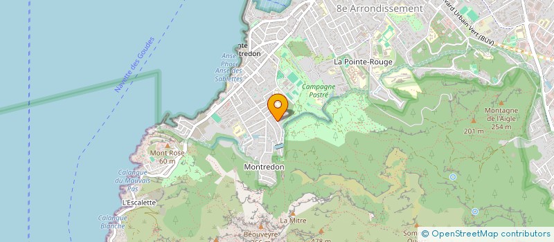 localisation de l'entreprise PRAXITEL DECOUVERTE DU MILIEU VERTICAL à MARSEILLE