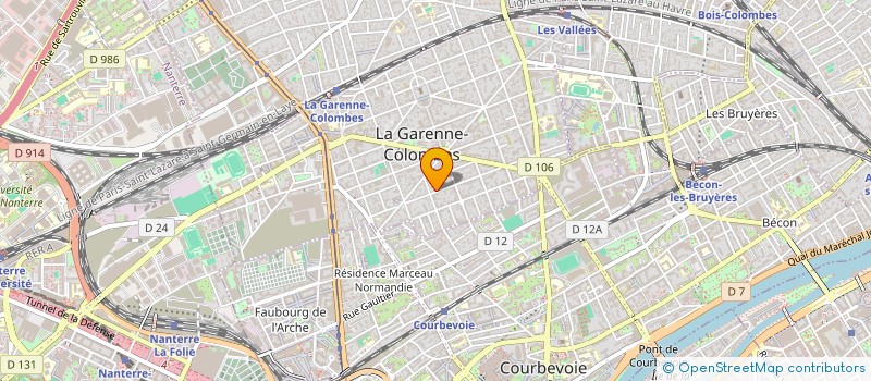 localisation de l'entreprise PRAXYSANTE à LA GARENNE-COLOMBES