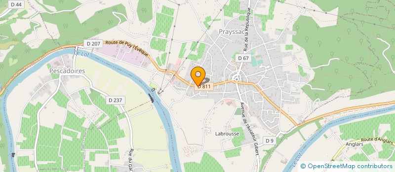 localisation de l'entreprise PRAYSSAC MOTOCULTURE  PRAYSSAC