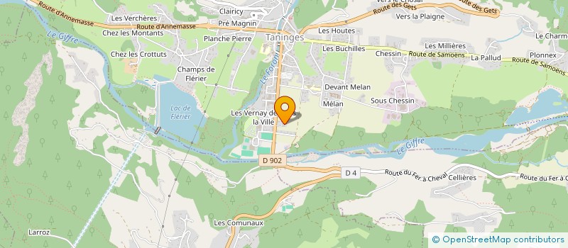 localisation de l'entreprise PRAZ DE LYS SERVICES à TANINGES