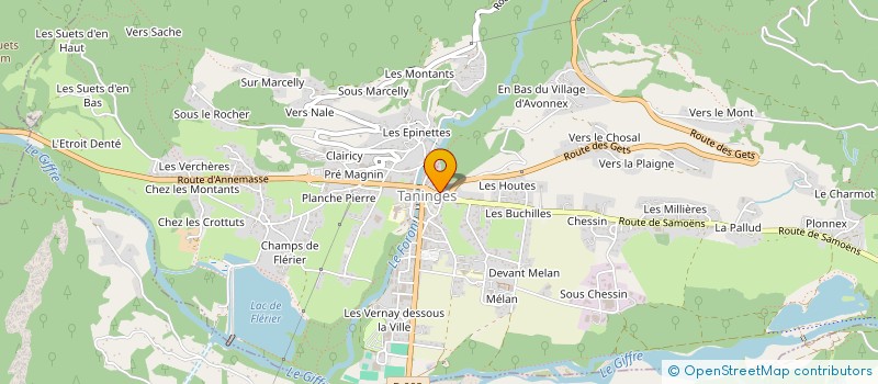 localisation de l'entreprise PRAZ DE LYS SOMMAND TOURISME à TANINGES