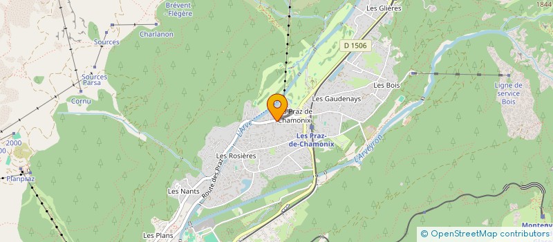localisation de l'entreprise PRAZ SPORTS à CHAMONIX-MONT-BLANC
