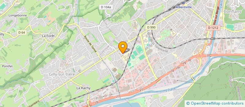 localisation de l'entreprise PRB MENUISERIE  ALBERTVILLE