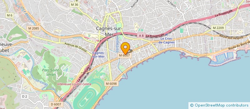 localisation de l'entreprise PRC IMMOBILIER à CAGNES-SUR-MER