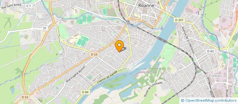 localisation de l'entreprise PRCC  ROANNE