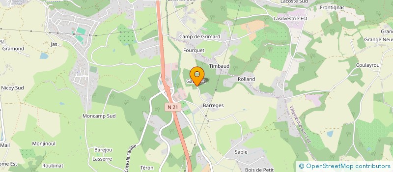 localisation de l'entreprise PRD 47 à PUJOLS