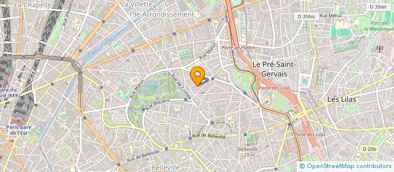 localisation de l'entreprise PRE 19  PARIS 19