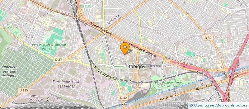 localisation de l'entreprise PRE BAT  BOBIGNY