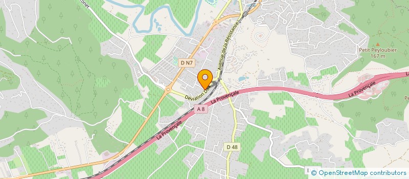 localisation de l'entreprise PRE COM  VIDAUBAN