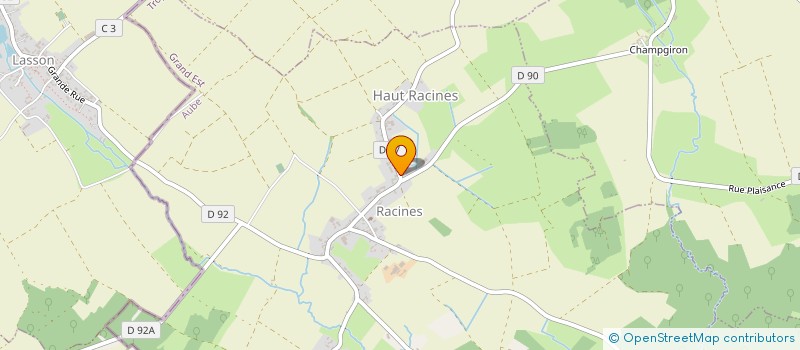 localisation de l'entreprise PRE DES EAUX  RACINES