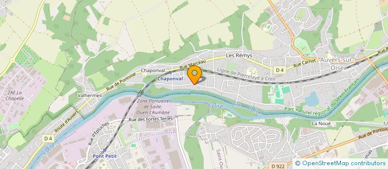 localisation de l'entreprise PRE DU ROI  AUVERS-SUR-OISE