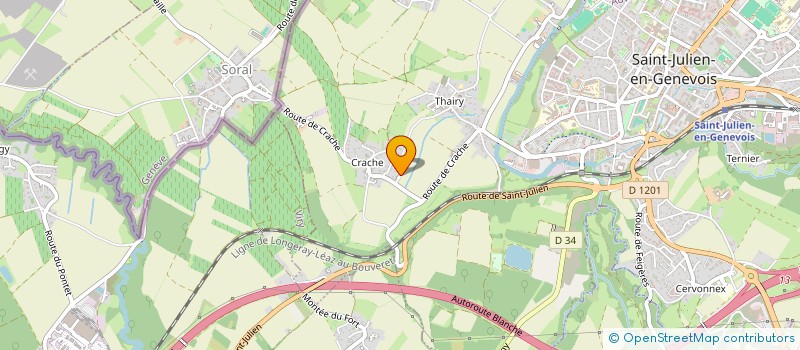 localisation de l'entreprise PRE PELOUX  SAINT-JULIEN-EN-GENEVOIS