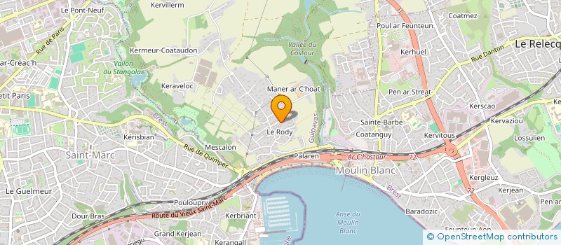 localisation de l'entreprise PRECA  GUIPAVAS