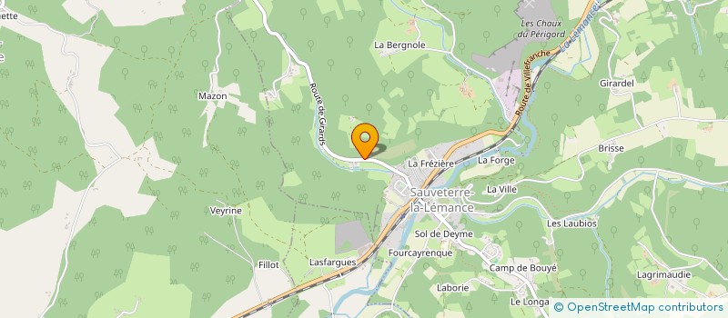 localisation de l'entreprise PRECAM à SAUVETERRE-LA-LEMANCE