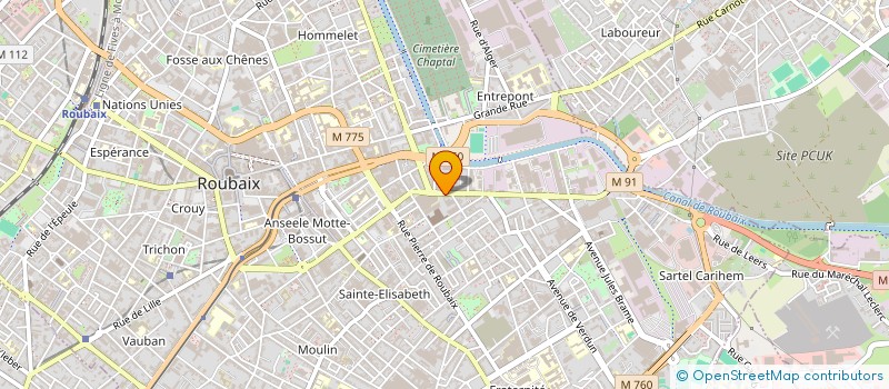 localisation de l'entreprise PRECIOUS PLASTIC ROUBAIX  ROUBAIX