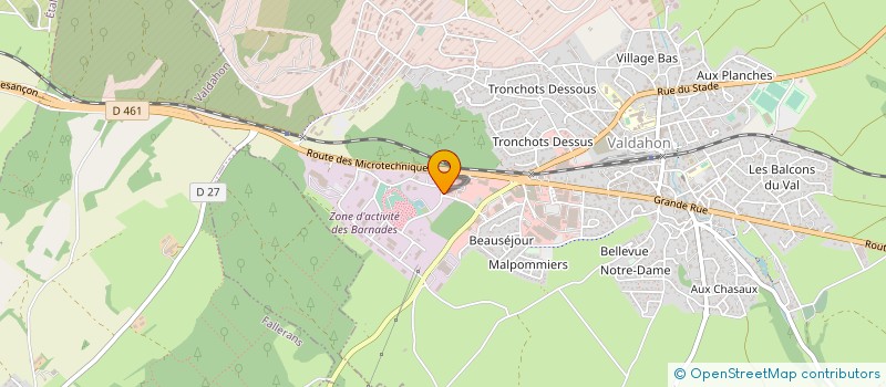 localisation de l'entreprise PRECISION HORLOGERE à VALDAHON