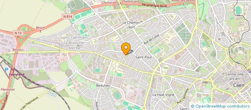 localisation de l'entreprise PRECISION PEINTURE à CAEN
