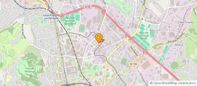 localisation de l'entreprise PRECISION STEPHANOISE INDUSTRIE. P.S.I.  SAINT-ETIENNE