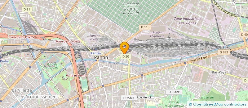 localisation de l'entreprise PRECTEL à PANTIN