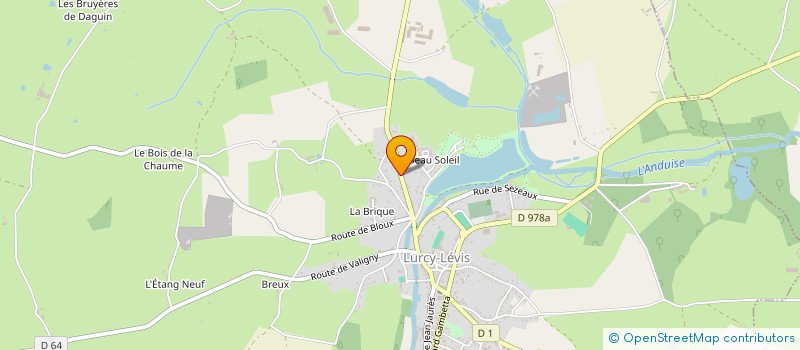 localisation de l'entreprise PREDECA à LURCY-LEVIS
