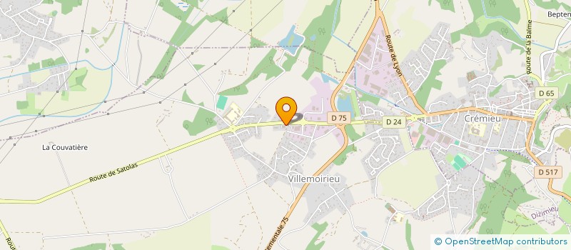 localisation de l'entreprise PREF'ISOL à VILLEMOIRIEU