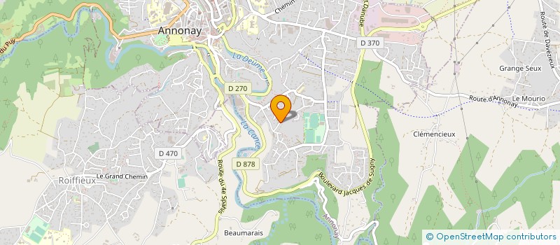 localisation de l'entreprise PREFABRICATION RHONE ALPES à ANNONAY