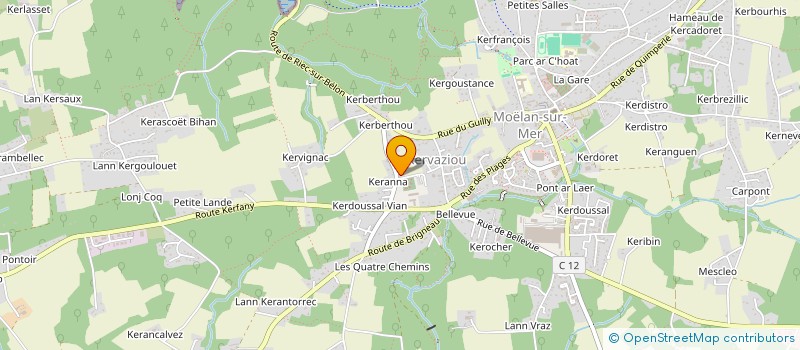 localisation de l'entreprise PREFACE  MOELAN-SUR-MER