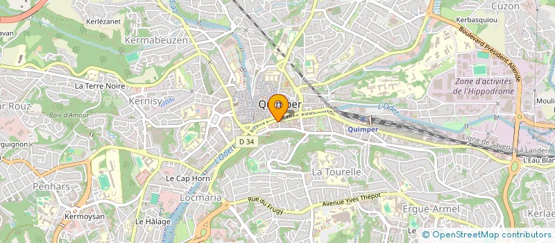localisation de l'entreprise PREFECTURE DE DEPARTEMENT FINISTERE à QUIMPER