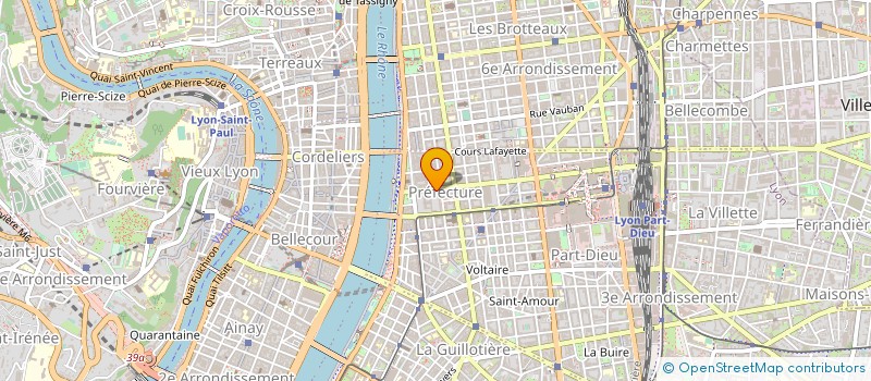 localisation de l'entreprise PREFECTURE DE DEPARTEMENT RHONE à LYON