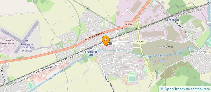 localisation de l'entreprise PREFERE RESINS FRANCE SAS à BREBIERES