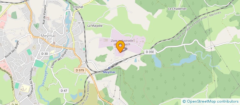 localisation de l'entreprise PREFERENCE BOIS  MEYMAC