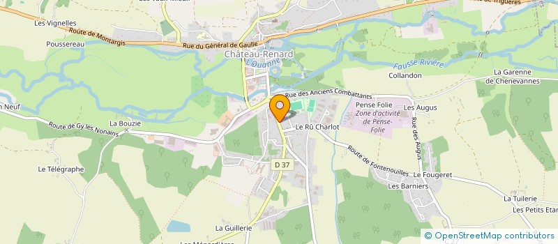 localisation de l'entreprise PRELAB à CHATEAU-RENARD