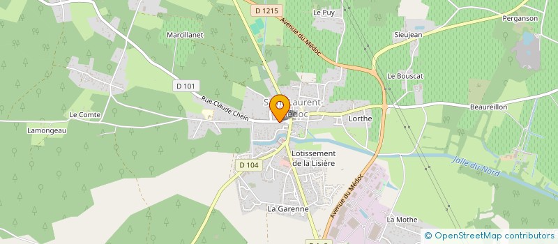 localisation de l'entreprise PRELLAM  SAINT-LAURENT-MEDOC