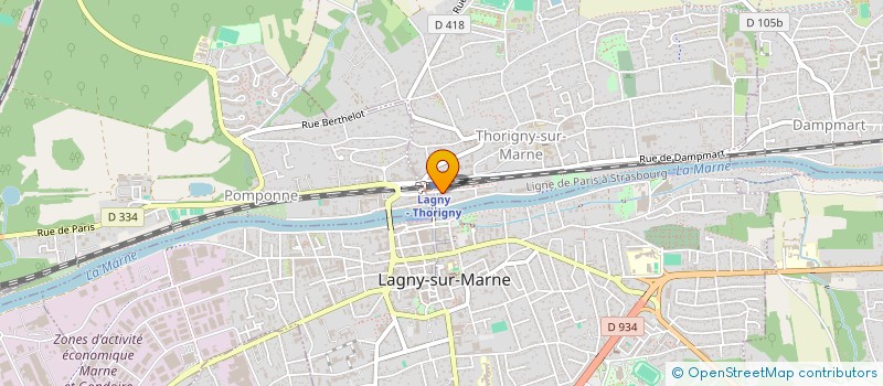 localisation de l'entreprise PREMAK à THORIGNY-SUR-MARNE