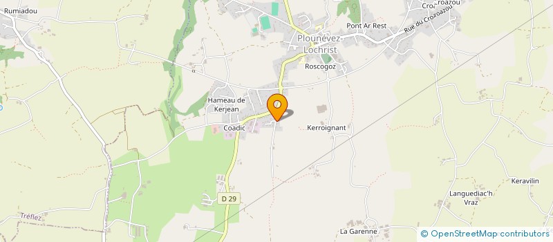 localisation de l'entreprise PREMEL CABIC à PLOUNEVEZ-LOCHRIST