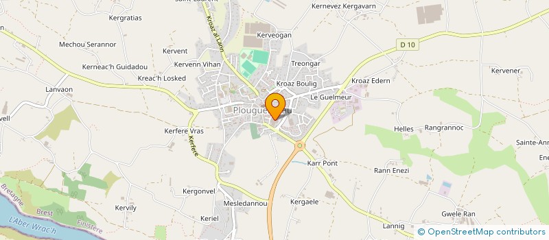 localisation de l'entreprise PREMELA à PLOUGUERNEAU
