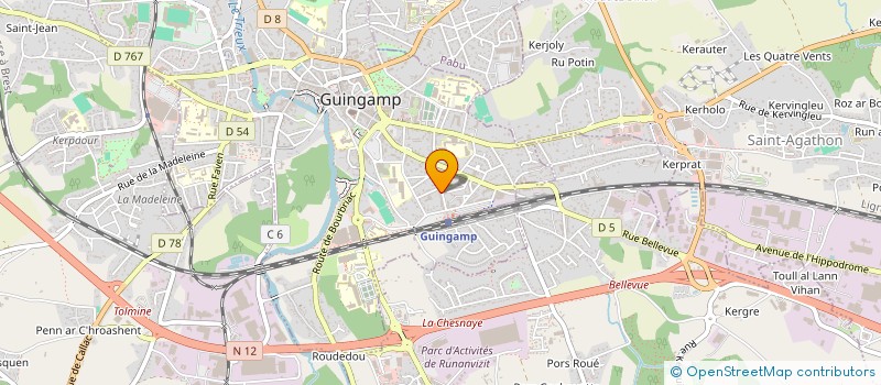 localisation de l'entreprise PREMIERE à GUINGAMP