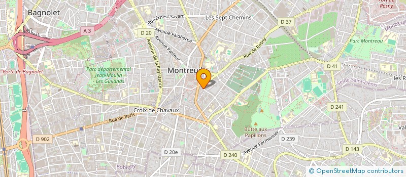 localisation de l'entreprise PREMIERE COMPAGNIE D'ARC DE MONTREUIL  MONTREUIL