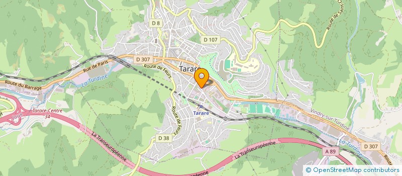 localisation de l'entreprise PREMIERE COMPAGNIE DE TIR A L'ARC à TARARE