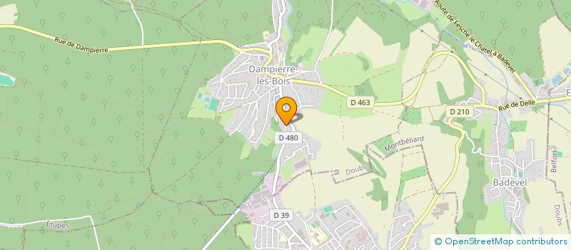 localisation de l'entreprise PREMIERE LIGNE  DAMPIERRE-LES-BOIS